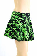 Green Lightning Mini Rave Skirt - Coquetry Clothing