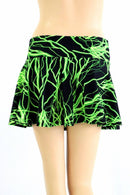Green Lightning Mini Rave Skirt - Coquetry Clothing