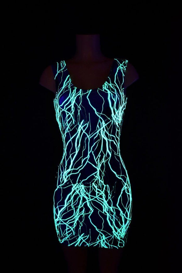 Green Lightning Tank Dress - Coquetry Clothing