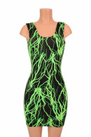 Green Lightning Tank Dress - Coquetry Clothing