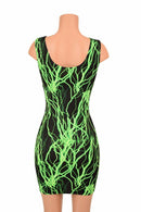 Green Lightning Tank Dress - Coquetry Clothing