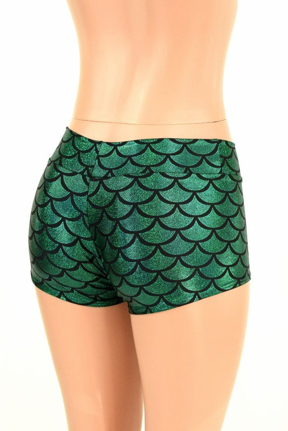 Green Mermaid Lowrise Shorts - Coquetry Clothing