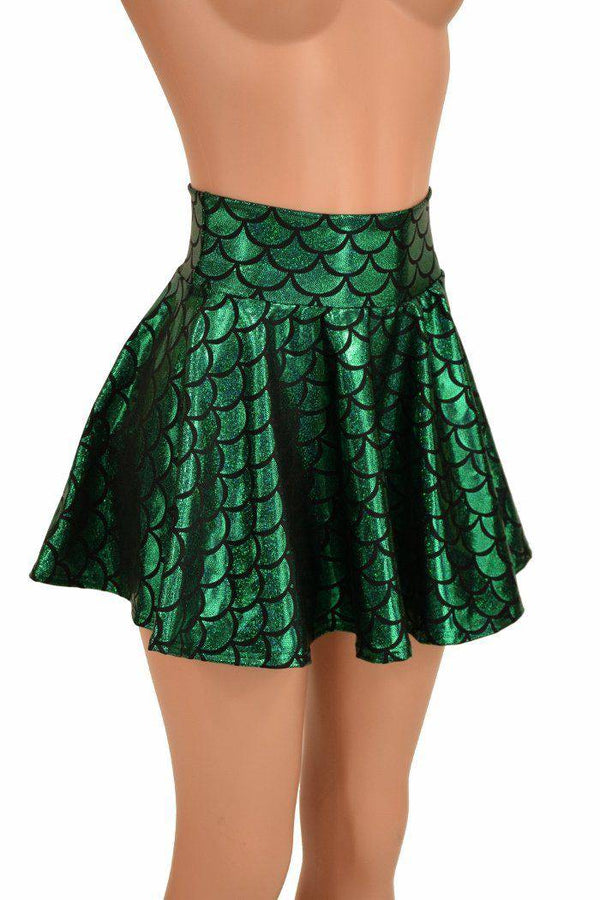 Green Mermaid Mini Rave Skirt - 3