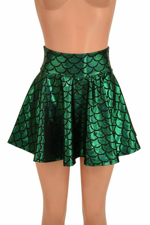 Green Mermaid Mini Rave Skirt - Coquetry Clothing