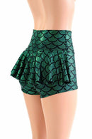 Green Mermaid Ruffle Rump Shorts - Coquetry Clothing