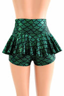 Green Mermaid Ruffle Rump Shorts - Coquetry Clothing