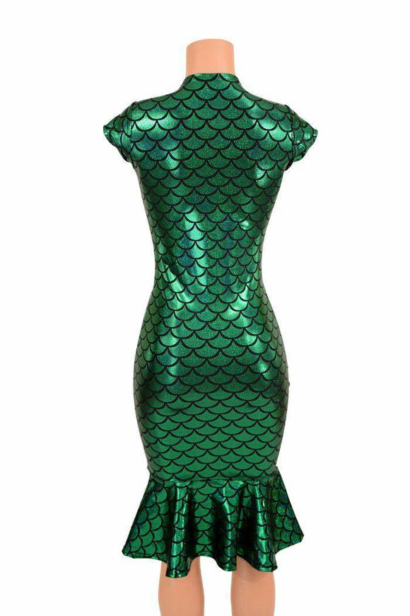 Green Mermaid Wiggle Dress - Coquetry Clothing