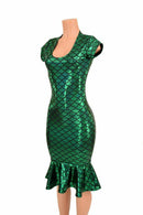 Green Mermaid Wiggle Dress - Coquetry Clothing