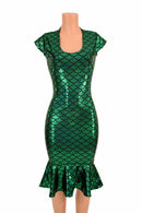 Green Mermaid Wiggle Dress - Coquetry Clothing