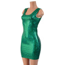 Green Scale Bodycon Tank Dress READY to SHIP - Coquetry Clothing