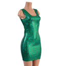 Green Scale Bodycon Tank Dress READY to SHIP - Coquetry Clothing