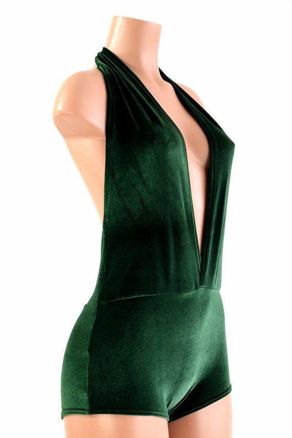 Green Stretch Velvet Fabric - 7