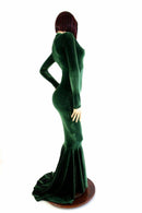 Green Velvet Gown - Coquetry Clothing