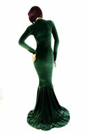 Green Velvet Gown - Coquetry Clothing