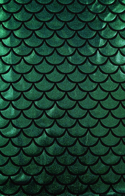 Green Dragon Scale Fabric - Coquetry Clothing