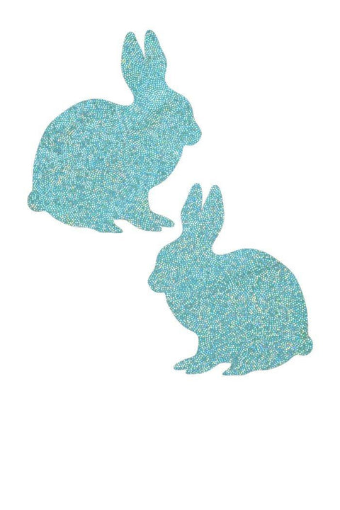 Seafoam Holo Bunny Pasties - Coquetry Clothing