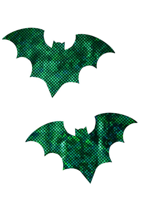 Green Kaleidoscope Bat Pasties - Coquetry Clothing