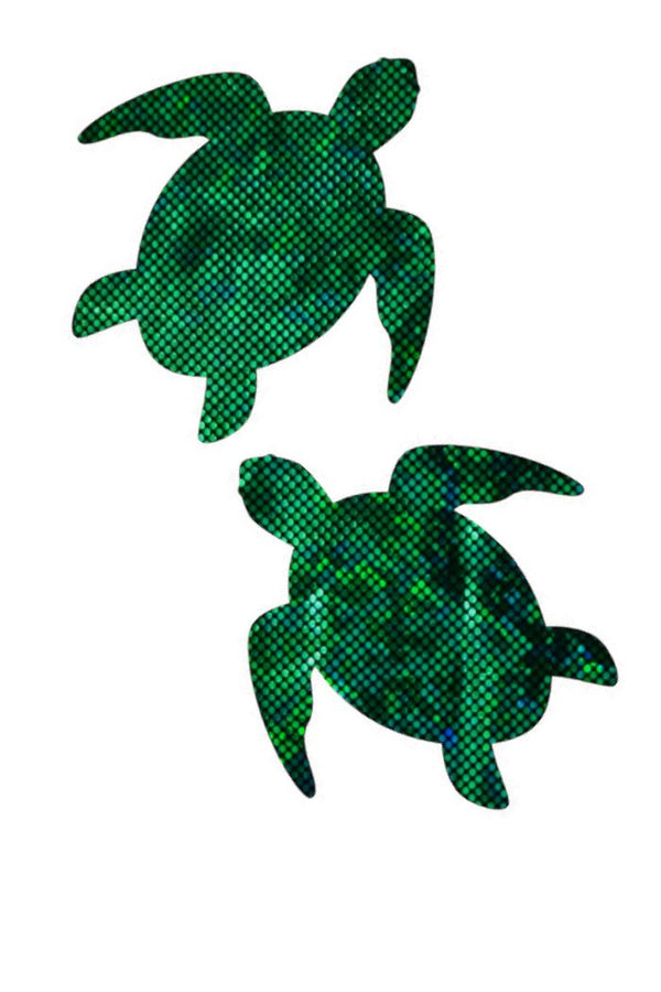 Green Kaleidoscope Sea Turtle Pasties - 1