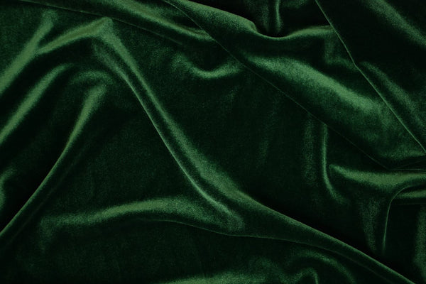 Green Stretch Velvet Fabric - 2