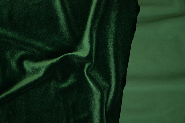 Green Stretch Velvet Fabric - 3