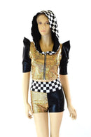 Grid Girl Crop & Shorts Set - Coquetry Clothing