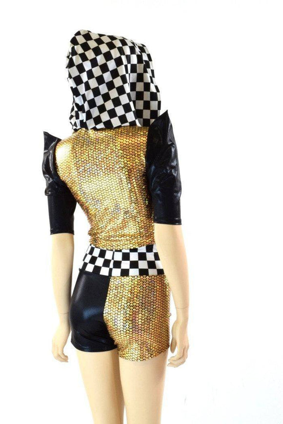Grid Girl Crop & Shorts Set - Coquetry Clothing