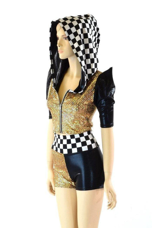 Grid Girl Crop & Shorts Set - Coquetry Clothing