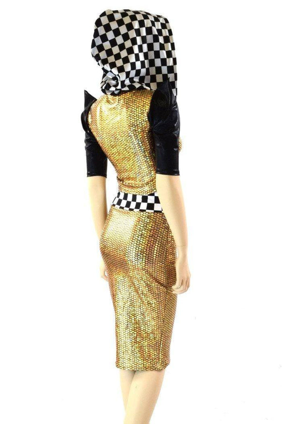 Grid Girl Pencil Skirt & Crop Set - Coquetry Clothing