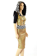 Grid Girl Pencil Skirt & Crop Set - Coquetry Clothing