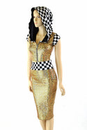 Grid Girl Pencil Skirt Set - 2