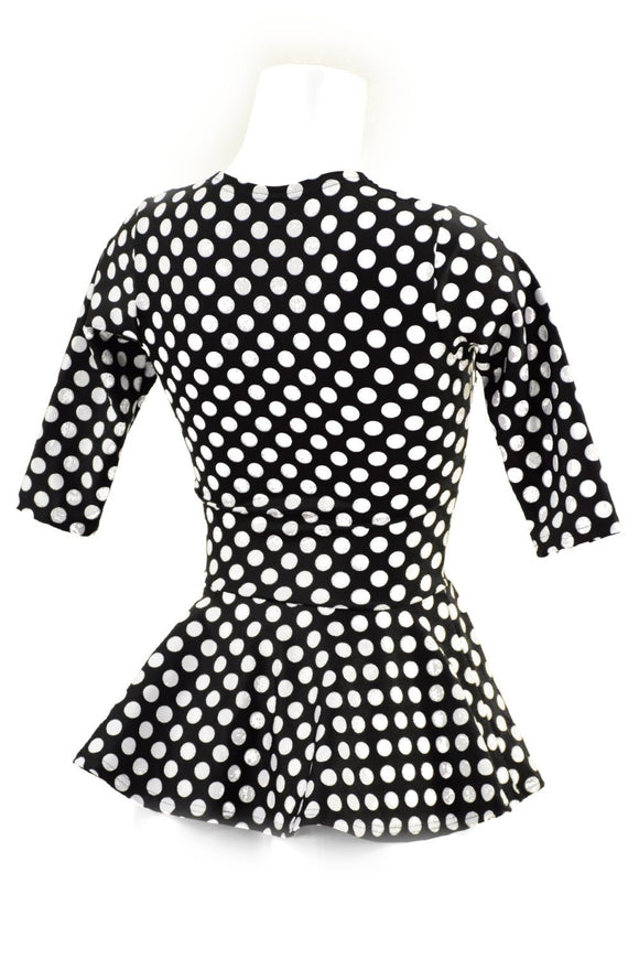 Half Sleeve Scoop Neck Peplum Top - Coquetry Clothing