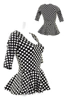 Half Sleeve Scoop Neck Peplum Top - Coquetry Clothing
