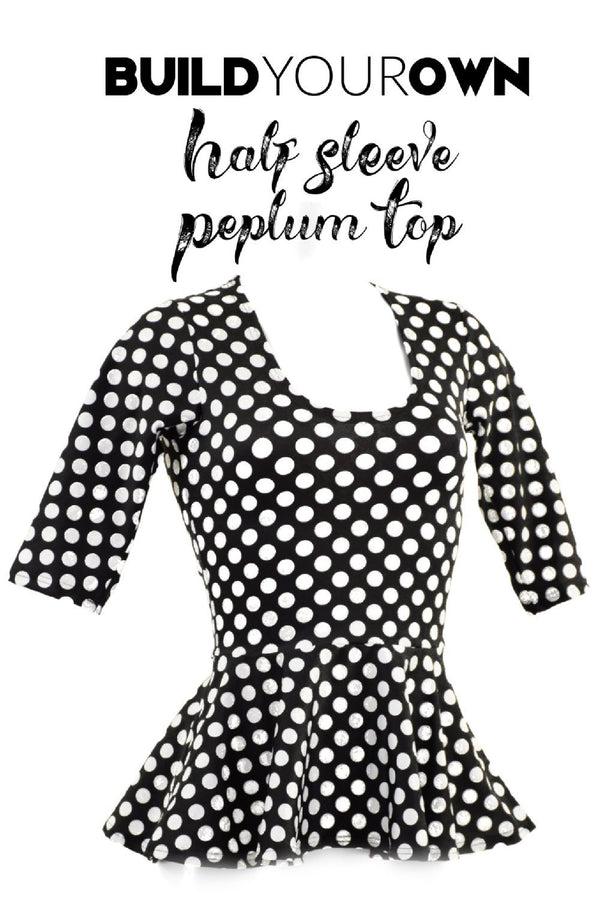 Build Your Own Half Sleeve Peplum Top - 1