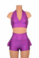 Halter & Ruffle Rump Shorts Set - Coquetry Clothing