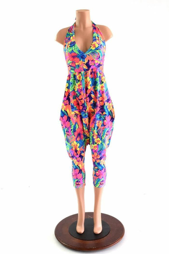 Halter Top Drop Crotch Harem Jumpsuit - Coquetry Clothing