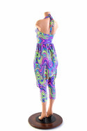 Halter Top Drop Crotch Harem Jumpsuit - 3