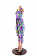 Halter Top Drop Crotch Harem Jumpsuit - 4
