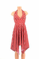 Handkerchief Hemline Halter Dress - Coquetry Clothing