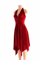 Handkerchief Hemline Halter Dress - Coquetry Clothing