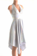 Handkerchief Hemline Halter Dress - Coquetry Clothing