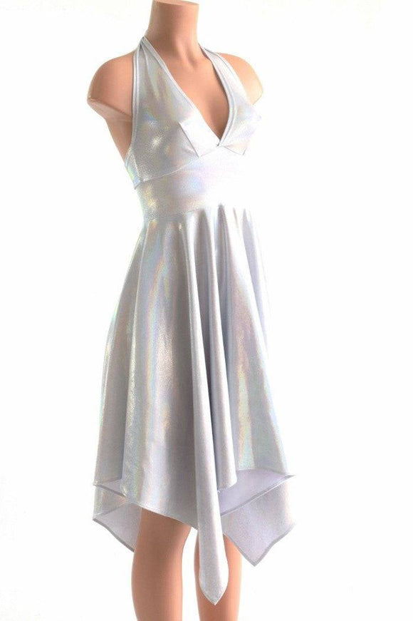 Handkerchief Hemline Halter Dress - Coquetry Clothing