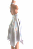 Handkerchief Hemline Halter Dress - Coquetry Clothing