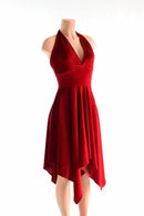 Handkerchief Hemline Halter Dress - Coquetry Clothing