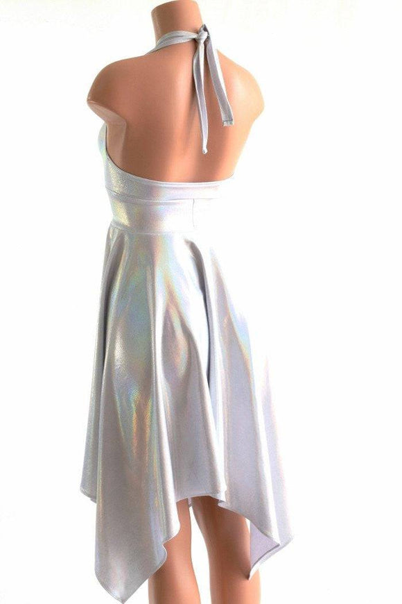 Handkerchief Hemline Halter Dress - Coquetry Clothing