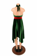 Handkerchief Hemline Halter Dress - Coquetry Clothing