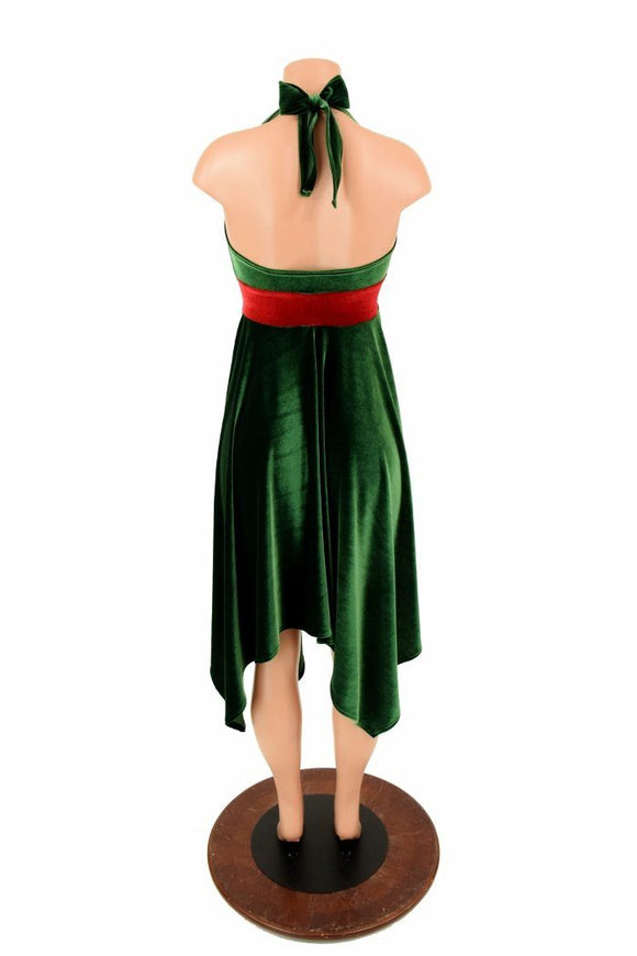 Handkerchief Hemline Halter Dress - Coquetry Clothing