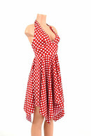 Handkerchief Hemline Halter Dress - Coquetry Clothing