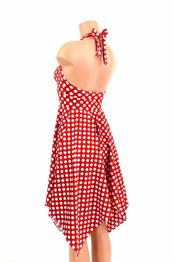 Handkerchief Hemline Halter Dress - Coquetry Clothing