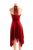 Handkerchief Hemline Halter Dress - Coquetry Clothing