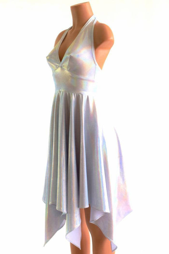 Handkerchief Hemline Halter Dress - Coquetry Clothing
